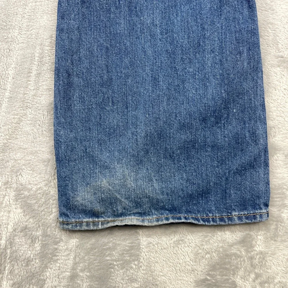 True Religion Straight Leg Jeans Mens 40x32 Blue Medium Wash Distressed Y2K